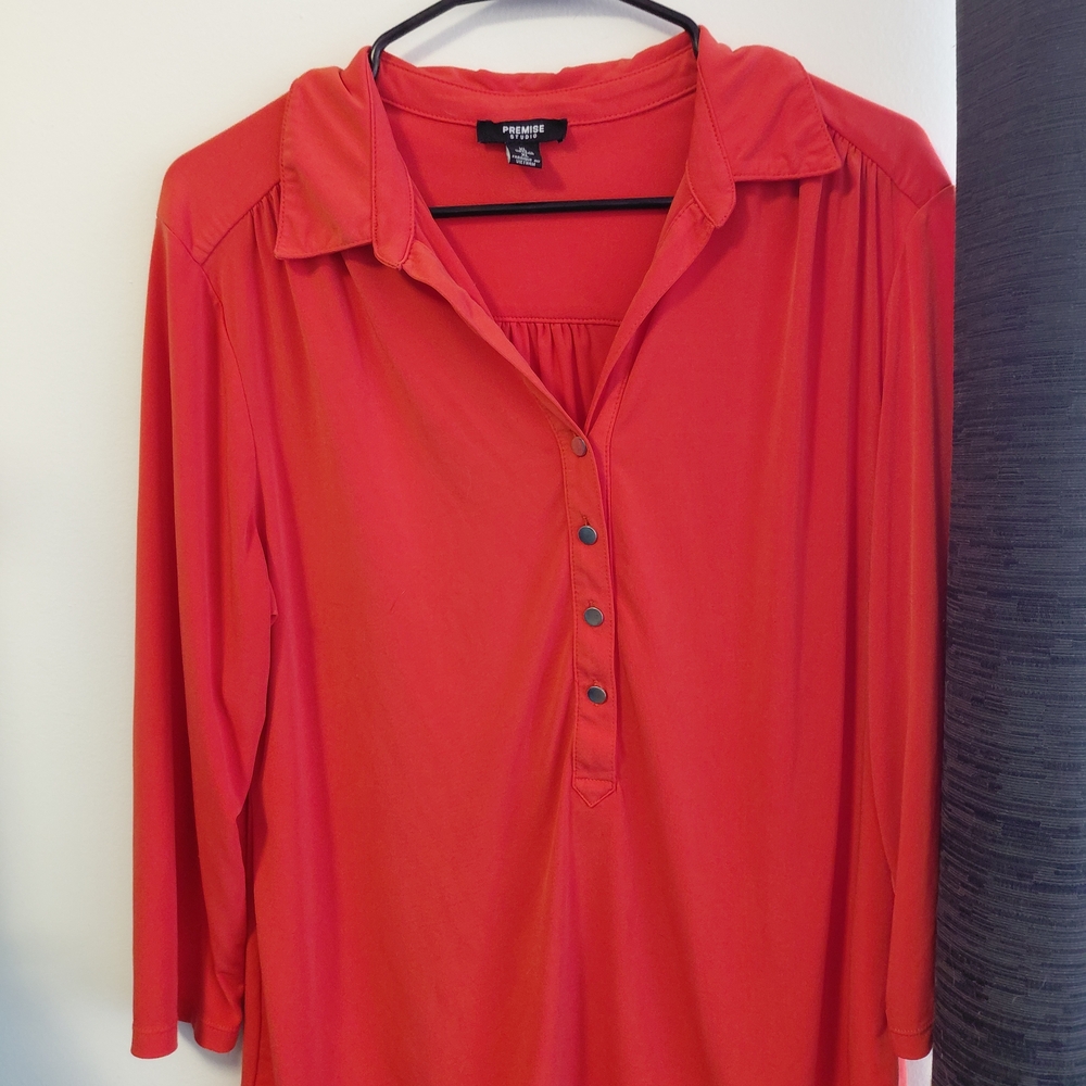 Premise orange Button-Down Women's Shirt